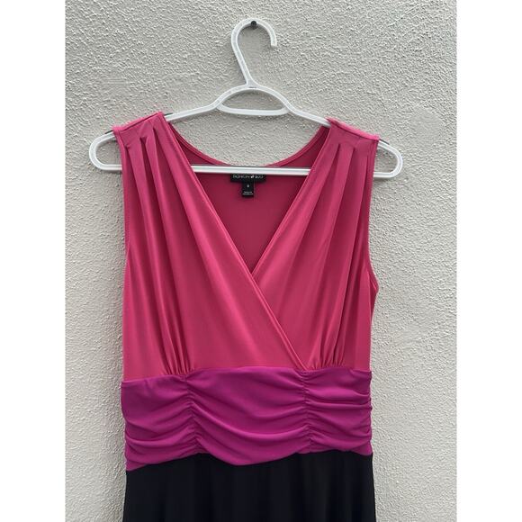 Fashion Bug Womens Dress Size Small Pink Black Sleeveless - Picture 2 of 11